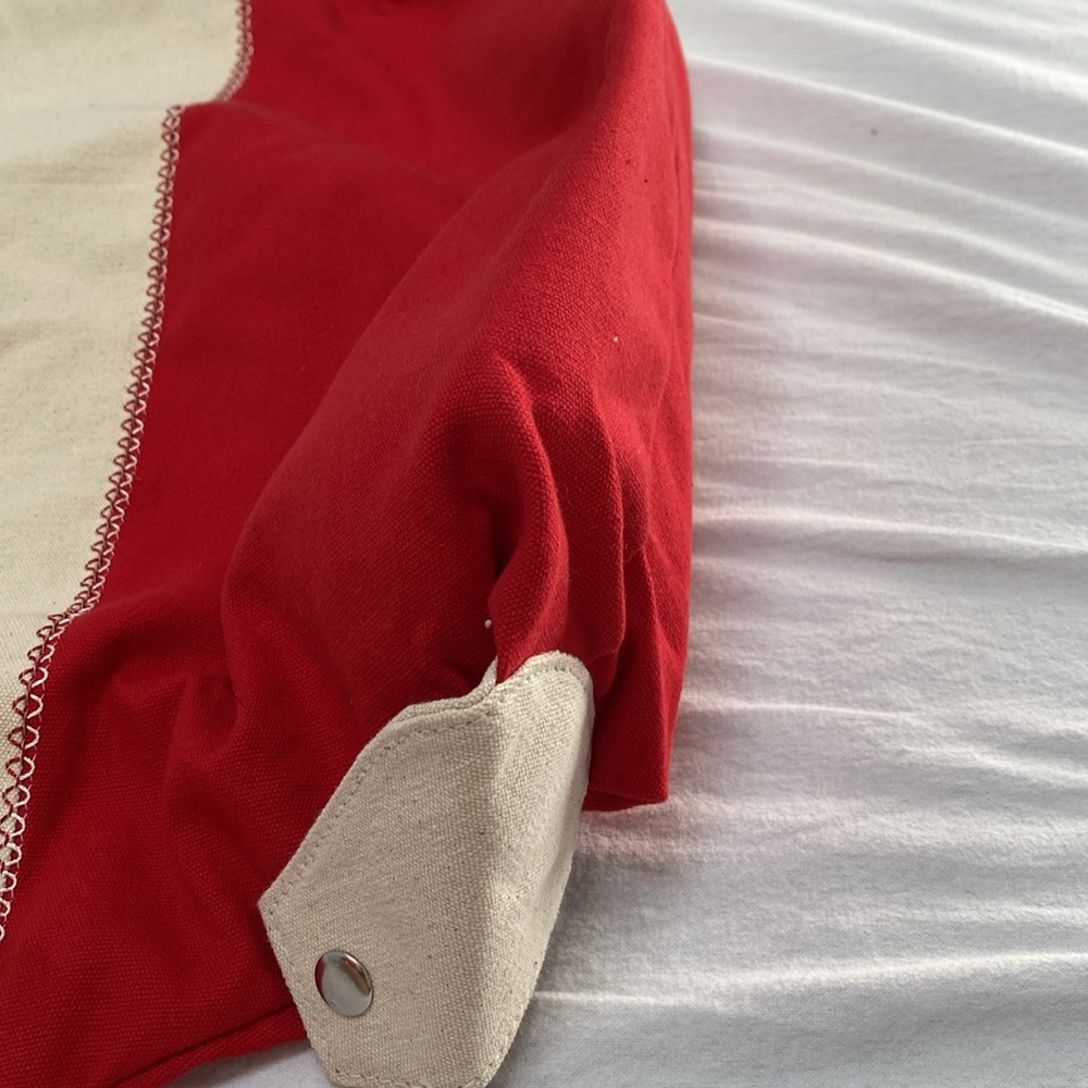 Saldarini Red and Cream Travel Beach Tote Bag - NWOT - Picture 6 of 6